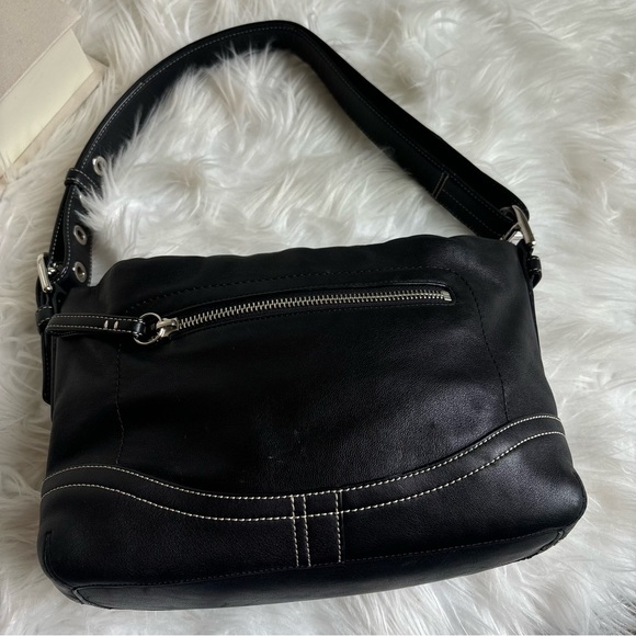 Coach Black Leather Shoulder Bag - Picture 13 of 15